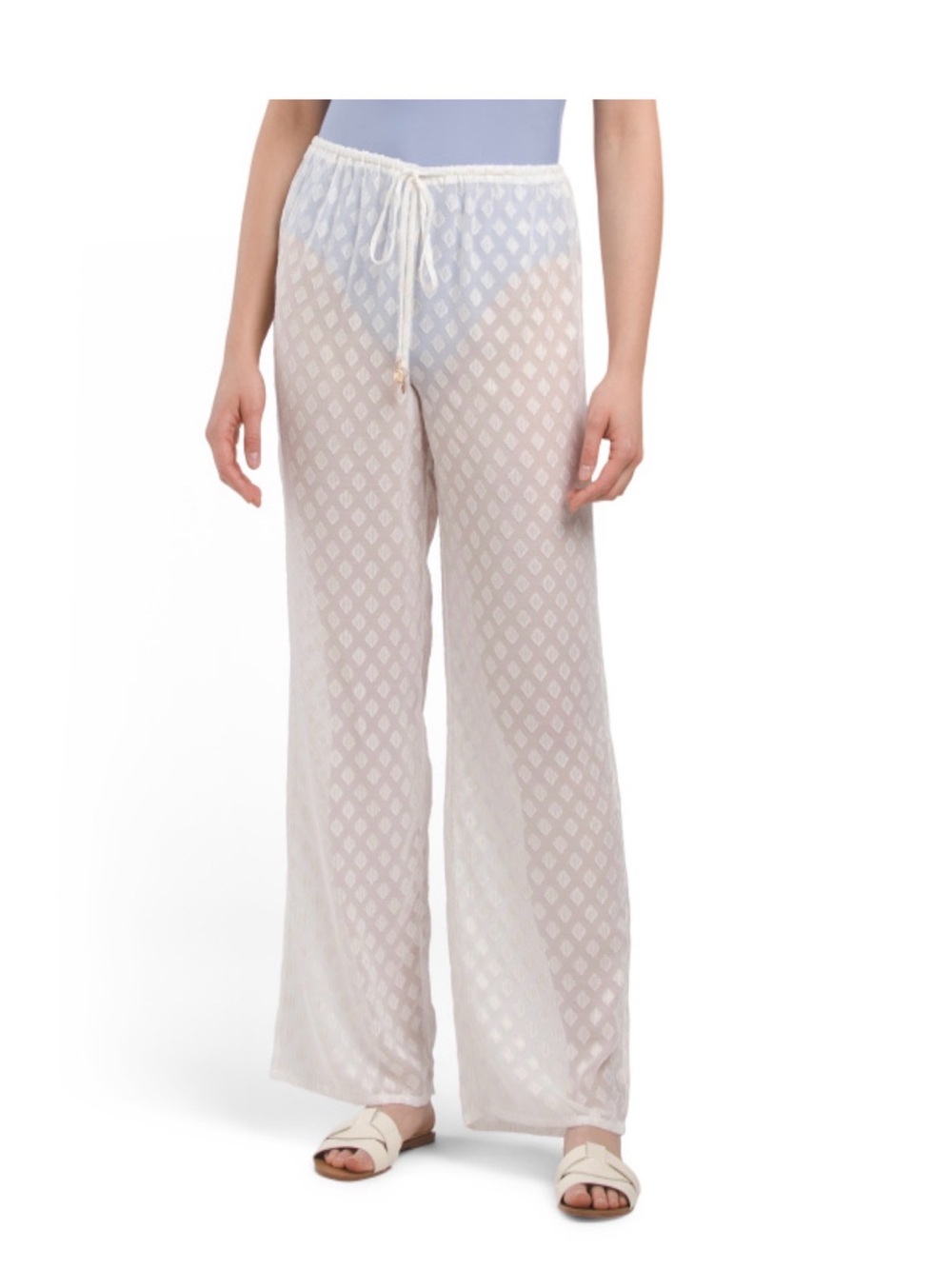 Milly White Womens cover up pants